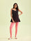 Women Solid Coral Mist Ankle Length Leggings