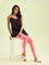 Women Solid Coral Mist Ankle Length Leggings