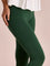 Women Solid Golf Green Ankle Length Leggings