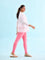 Women Solid Light Pink Ankle Length Leggings