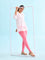 Women Solid Light Pink Ankle Length Leggings