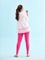 Women Solid Light Rose Ankle Length Leggings