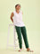 Women Solid Golf Green Cotton Kurti Pants