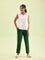 Women Solid Golf Green Cotton Kurti Pants