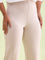 Women Solid Cream High Rise Ponte Bell Bottoms