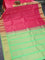 Pure kanjivaram silk saree light pink and pista green with zari woven buttas and zari woven border & Butta style