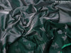 Pure uppada tissue silk saree green with plain body and silver zari woven butta border