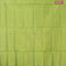 Banana pith saree light green and pink with thread woven buttas in borderless style with blouse