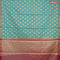 Banarasi kota saree teal blue and maroon with zari woven buttas and zari woven border