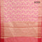 Banarasi kota saree light pink and pink with allover zari weaves and floral zari woven border