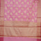 Banarasi kota saree light pink and pink with zari woven leaf buttas and zari woven border