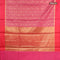 Banarasi kota saree magenta pink and red with allover zari weaves and zari woven simple border