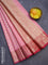 Banarasi kota saree light pink and maroon with allover zari woven buttas and floral zari woven border