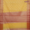 Banarasi kota saree yellow and red with zari woven buttas and zari woven border