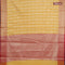 Banarasi kota saree yellow and red with allover zari weaves and zari woven border