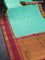 Pure kanjivaram silk saree teal green shade and dark magenta pink with allover zari woven annam buttas and long rich zari woven korvai border butta style