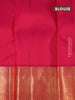 Pure kanjivaram silk saree sandal and pink with paisley zari woven buttas and rich zari woven border butta style