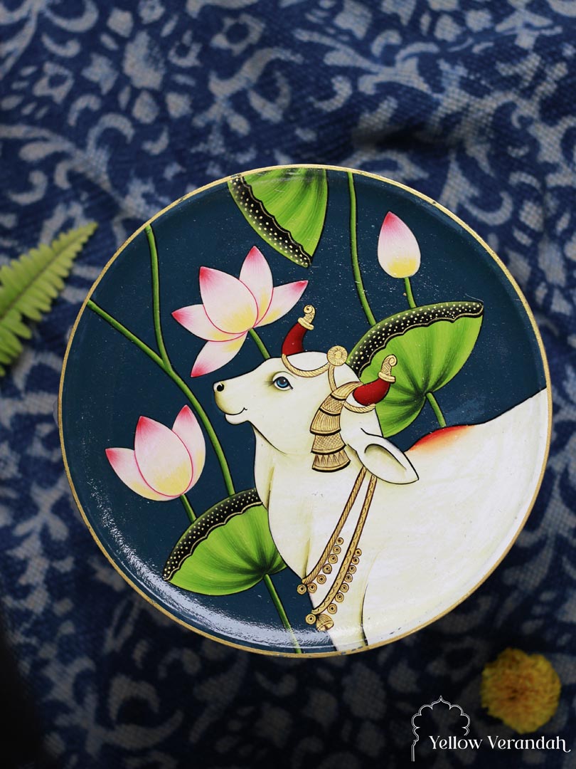 Pichwai Handpainted Wall Plate - 10