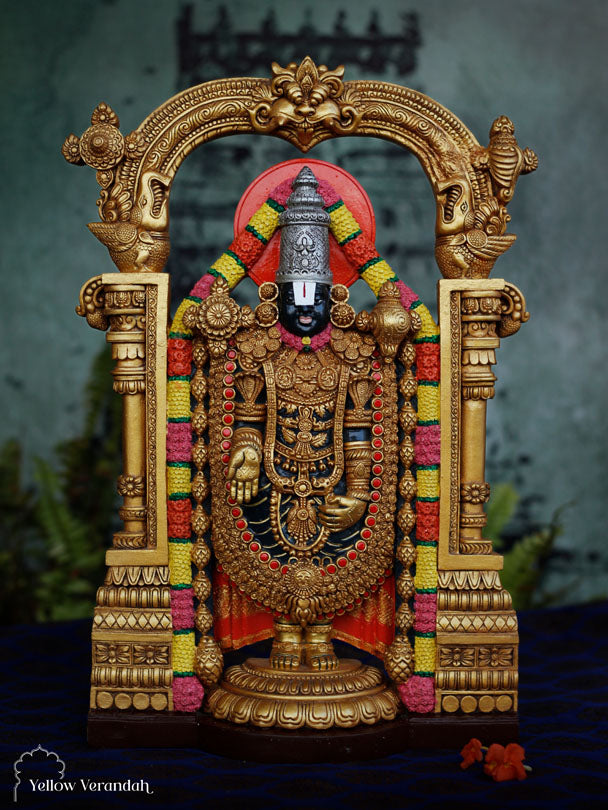 Marble Dust Sculpture - Sri Balaji Colourful