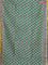 Chanderi bagru saree green and yellow with allover butta prints and small zari woven border