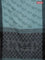 Bengal soft cotton saree teal blue and black with allover weaves and simple border