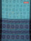 Bengal soft cotton saree teal blue and blue with butta weaves and simple border