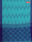 Bengal soft cotton saree teal blue and blue with allover weaves and simple border