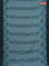 Bengal soft cotton saree teal blue and grey with allover weaves and simple border