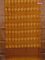 Chanderi silk cotton saree mustard yellow with allover geometric prints and banarasi style border
