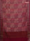 Chanderi silk cotton saree mauve pink with allover prints and banarasi style border