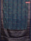 Chanderi silk cotton saree teal green and teal blue with allover prints and banarasi style border