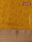 Chanderi silk cotton saree mustard yellow with allover geometric prints and banarasi style border