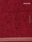 Chanderi silk cotton saree maroon with allover prints and banarasi style border