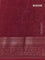 Chanderi silk cotton saree maroon with allover prints and banarasi style border