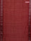 Chanderi silk cotton saree maroon with allover zig zag prints and banarasi style border