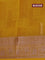 Chanderi silk cotton saree mustard yellow with allover prints and banarasi style border