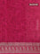 Chanderi silk cotton saree sandal and pink with allover geometric prints and banarasi style border