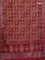 Chanderi silk cotton saree sandal and wine shade with allover prints and banarasi style border