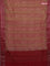 Chanderi silk cotton saree sandal and maroon with allover prints and banarasi style border