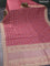 Banarasi silk saree pastel maroon shade with allover banarasi zari weaves and gotapatti lace work border