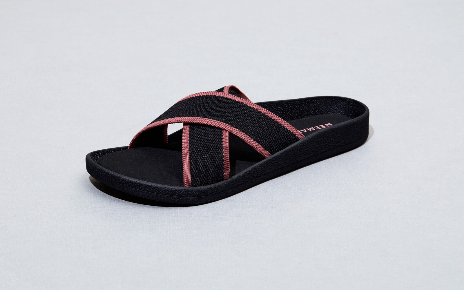 Cross Knit Sandals : Black