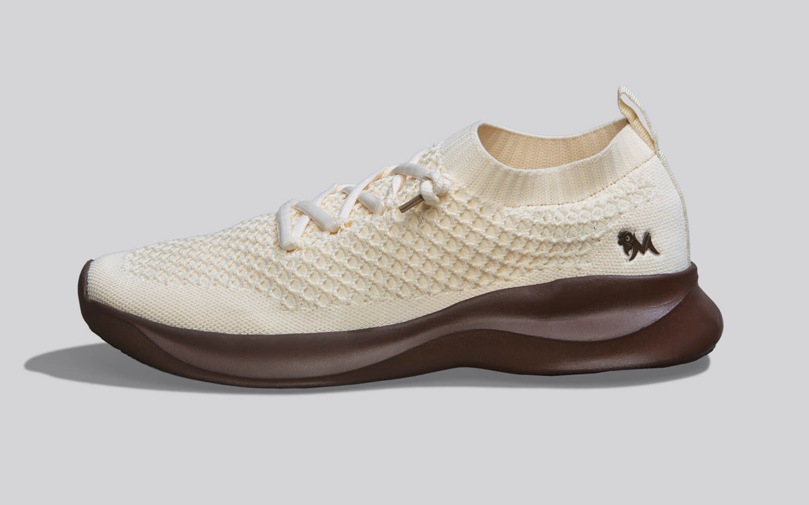 Knit Gliders For Women : Ivory Brown