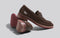 Block Heel Loafers : Brown