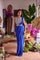 Blue Crepe Drape Saree With Embroidery Blouse