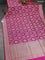 Banarasi uppada silk saree dual shade of pink with allover zari woven brocade weaves and zari woven border