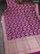 Banarasi uppada silk saree dark magenta pink with allover zari woven brocade weaves and zari woven border