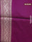 Banarasi uppada silk saree dark magenta pink with allover zari woven brocade weaves and zari woven border