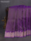 Banarasi mushru silk saree violet with allover zari weaves and zari woven border