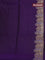Banarasi mushru silk saree violet with allover zari weaves and zari woven border
