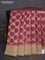 Banarasi silk cotton saree mauve pink and elaichi green with allover thread & zari weaves and woven border